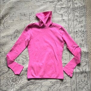 Pink Turtleneck Long Sleeve Top